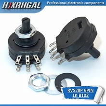 5 шт. Электрический сварочный потенциометр машины RVS28P-B102 2 Вт 1 к сварочный аппарат части RVS28 B102 6PIN hjxrhgal