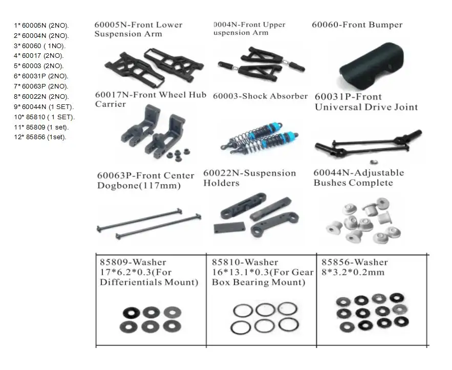 

HSP RACING RC CAR SPARE PARTS FOR 94060 PLANET 1/8 SCALE ELECTRIC POWER BRUSHLESS OFF ROAD BUGGY REPLACEMENT PARTS 12 ITEM PARTS
