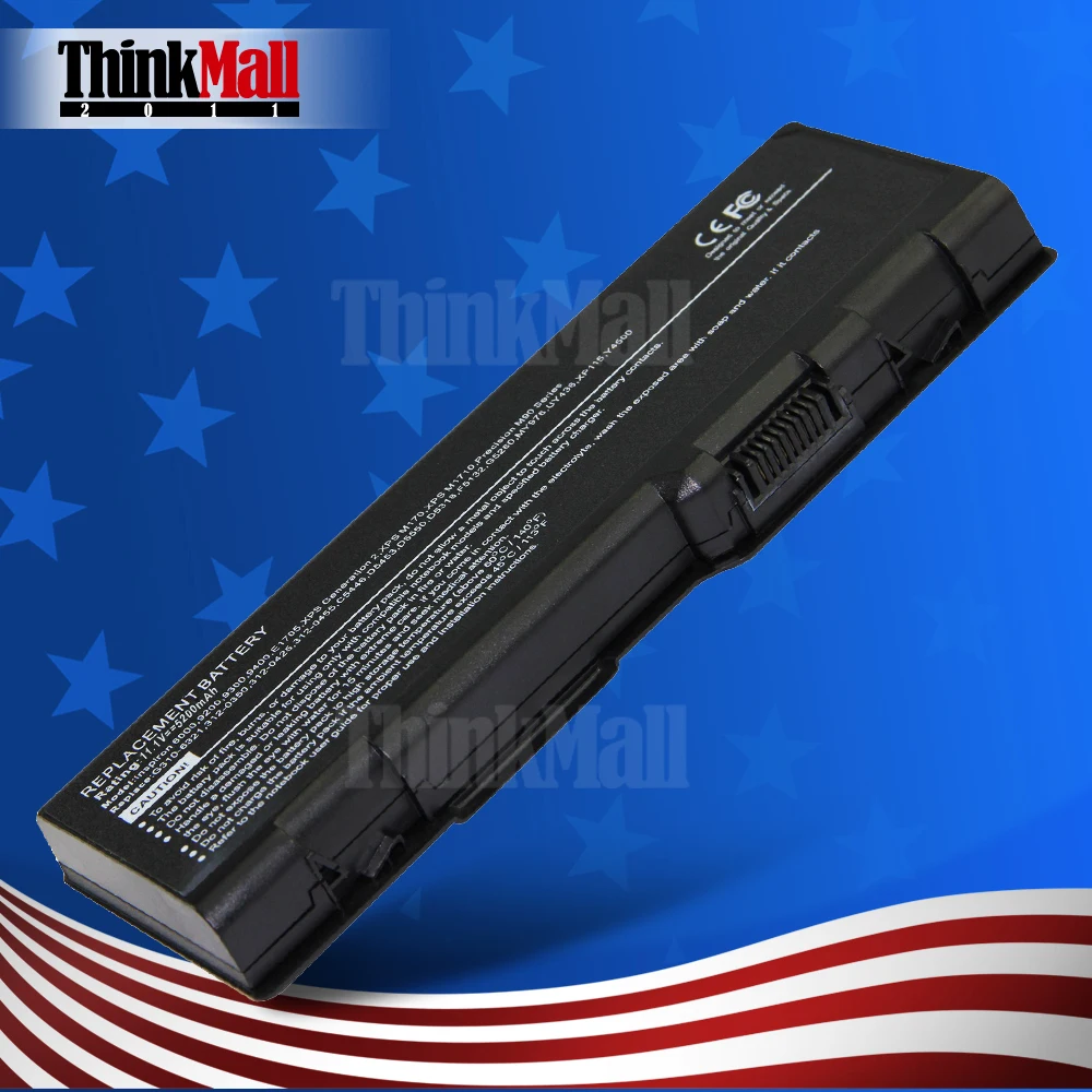 20pcs 11.1V 5200mAh Laptop Battery For Dell Inspiron 6000 9200 9300 9400 M6300 E1505n E1705 XPS