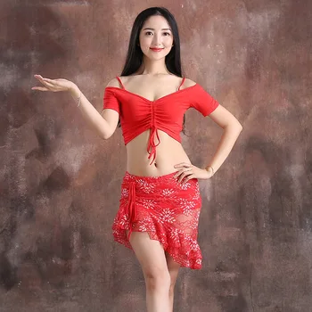 

Belly Dance Costume Professional Practice Suit Oriental Dance Performance Costumes For Women 2 Piece Belly Dance Set DQL986