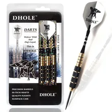 Cuesul DHOLE серия стальных наконечников Дартс с 24 граммами бочек черные валы стандартные белые полеты