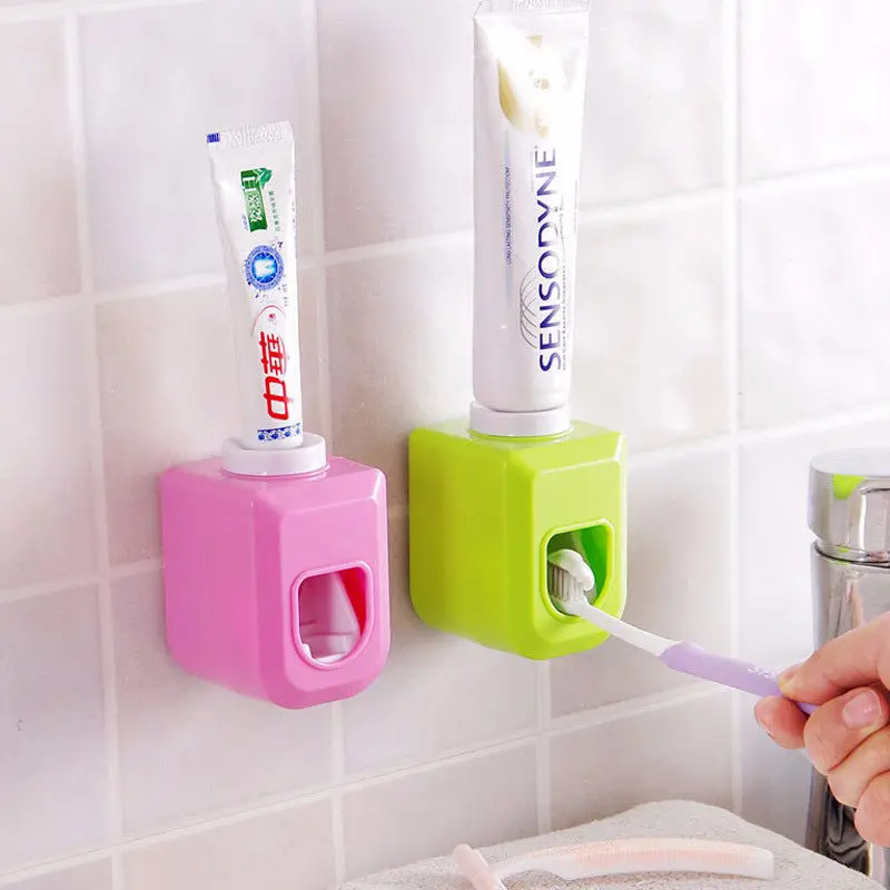 

New Automatic Toothpaste Dispenser Squeezer Wall Mounted Rack Holder Stand Kids