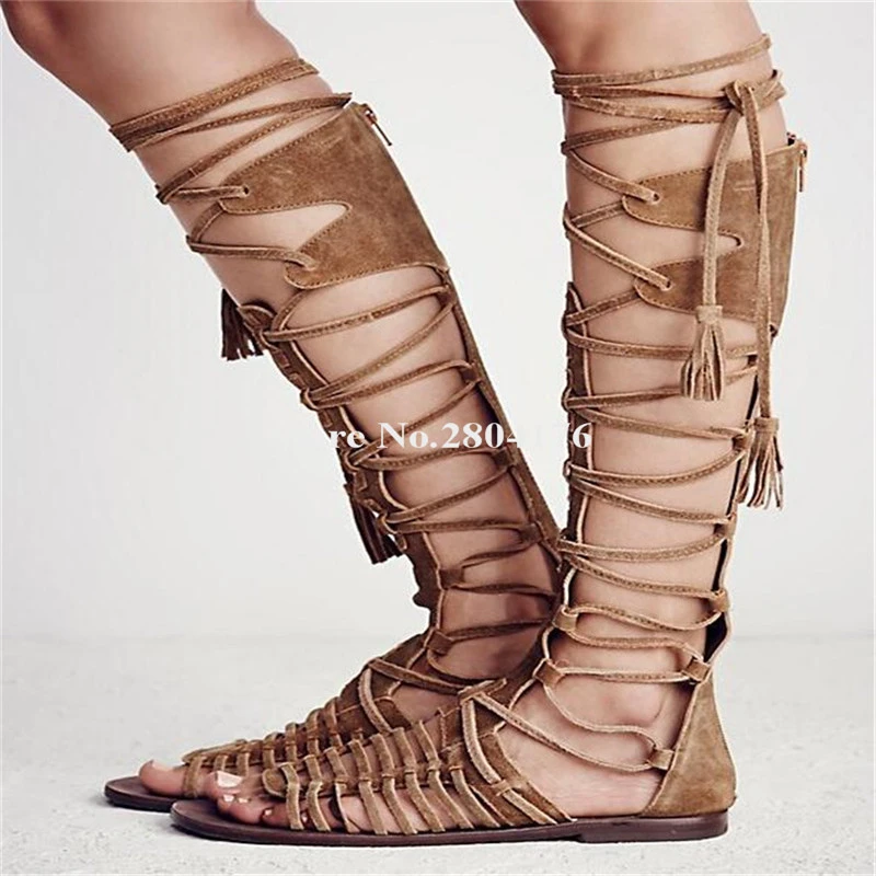 flat gladiator boots