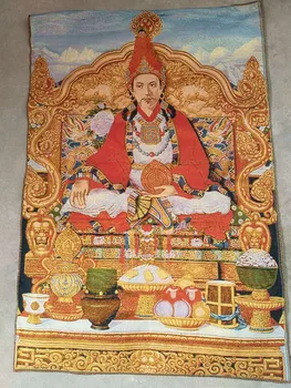 

The Buddhist Thangka painting murals JiangMo gold embroidery tapestry Nepal evil image