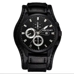 Мужские спортивные часы лучший бренд класса люкс Модные Военные Спортивные кварцевые кожаные часы на запястье часы Erkek Saat Relogios Relogio Masculino
