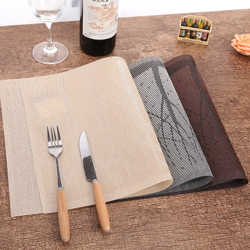 

Lekoch 4Pcs/lot PVC Placemat Rectangle Tree Placemats For Table Plastic Mats Water-proof Dining Pads Bowl Non-Slip Costers Set