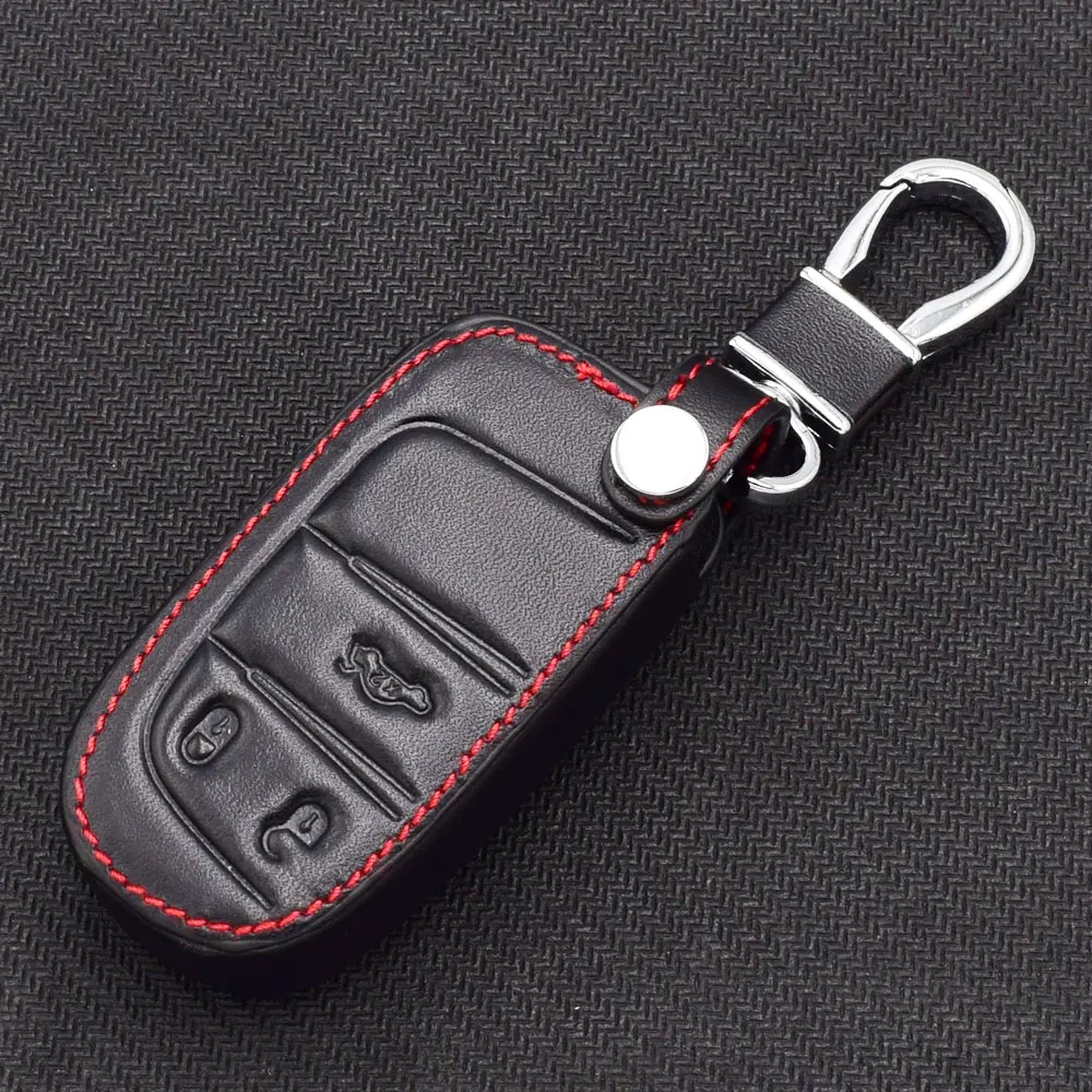 4 Jeep Dodge 2014 2016 Grand Cherokee leather car key case cover