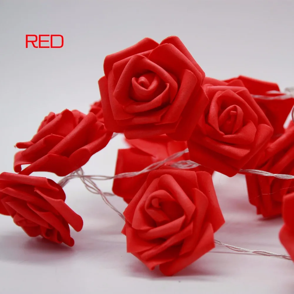 

3M/4M/5M Lover Garlands Holiday Lighting LED lifelike Rose Flower Fairy String Lights Romantic Wedding Garden Party Home