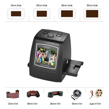 

High-Resolution 2.4" LCD 14MP/22MP Film Scanner Convert Color Monochrome Slide Film Negative into Digital Picture