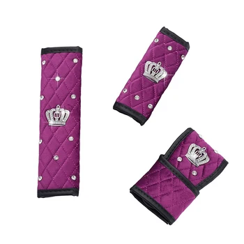 

3PCS/Set Car Shift Knob Cover Seat Blet Cover Hand Brake Cover Auto Accessories Interior