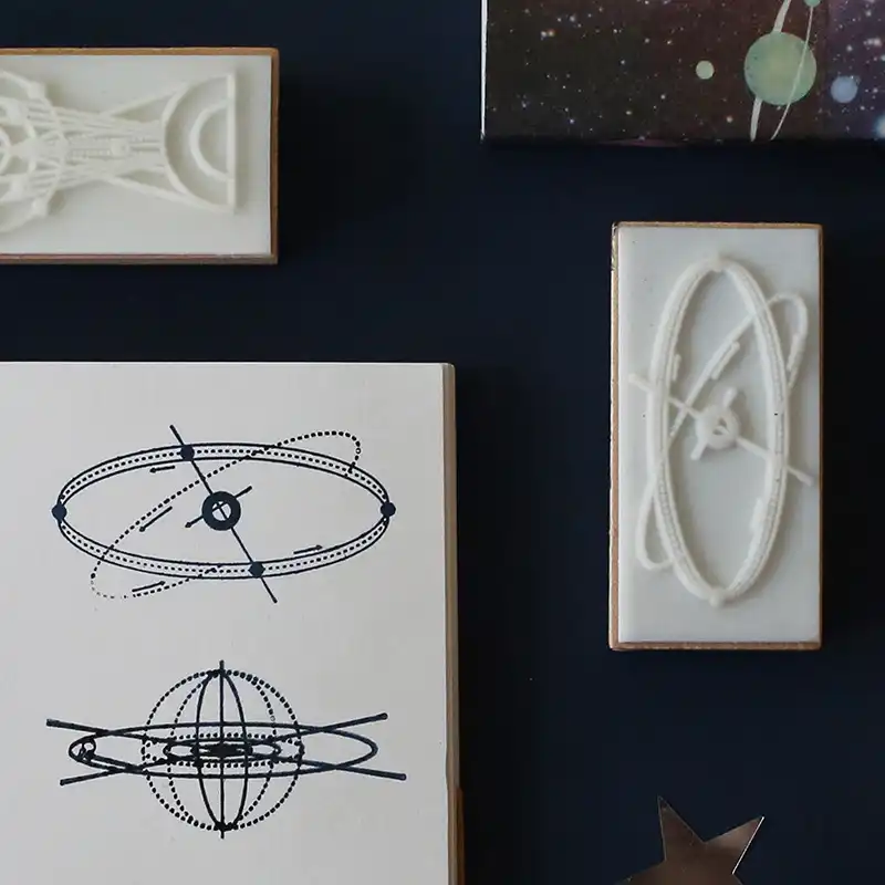 TUNACOCO Inkpad Galaxy Stamp Seal Sighnet Planner Вселенная звезда деревянный штамп пуля Журнал DIY ремесла Qt1710129