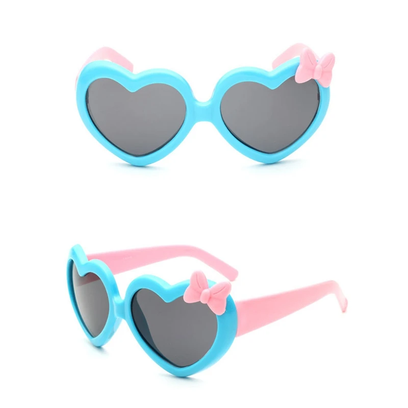

Color Random!!! Lovely Kids Sunglasses Girls Heart-Shaped Child Sun Glasses Children Bow Decoration Butterfly Glasses Gafas