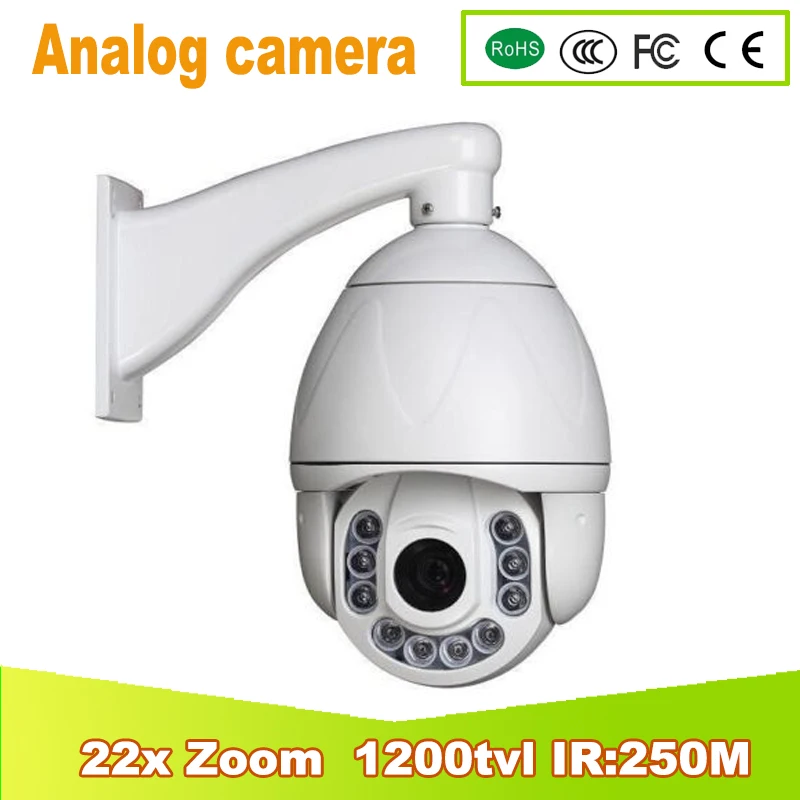 

YUNSYE 2017 NEW Arrays 2500m IR Distance 1/3"SONY CCD 22X Zoom Outdoor IR High speed dome 1200TVL Analog PTZ Camera