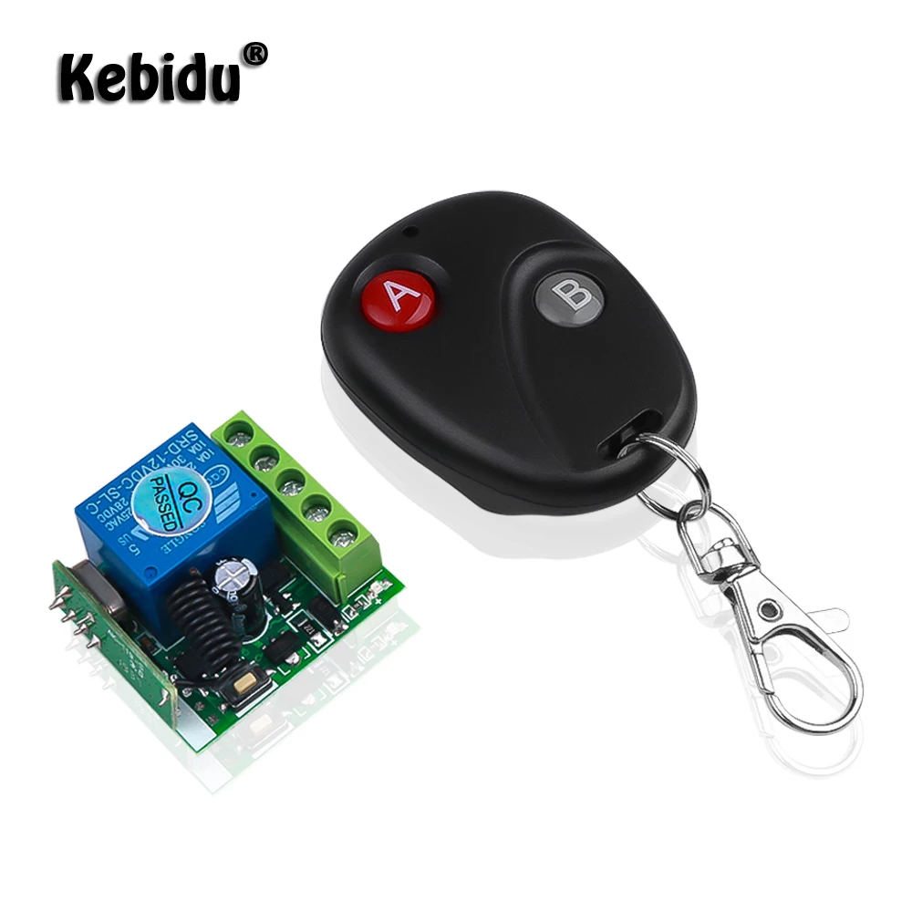 

Kebidu 433MHz Wireless Remote Control Switch Relay Receiver Module and RF Transmitter Kit AC 220V Copy Key Cloning Duplicator