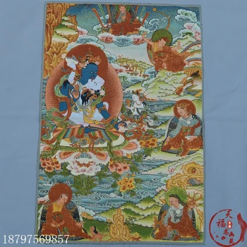 

Christmas Tangka Zangka brocade silk painting embroidery Tibetan Buddha Nepalese Buddha Tibetan style exorcism Halloween