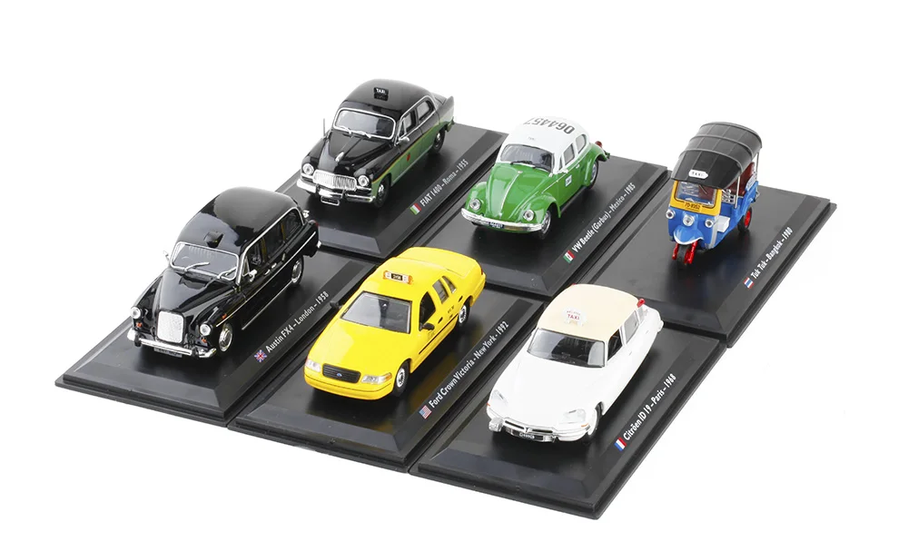 Масштаб 1:43 allloy Ретро такси, коллекционные модели автомобилей, мировые Ford, Renault, fiat classic такси, оптом