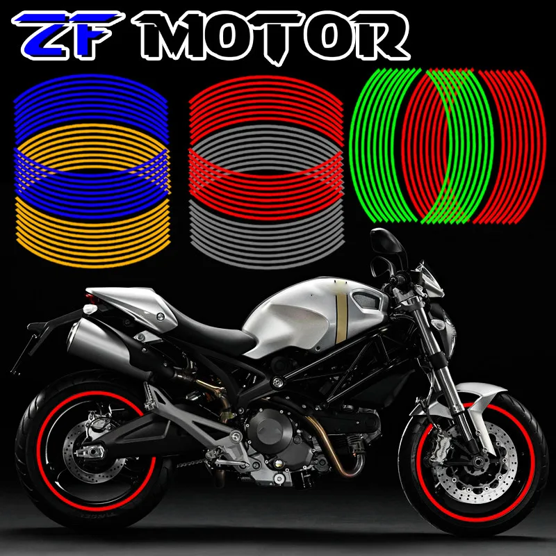 

16 Strips Wheel Sticker Reflective Rim Stripe Tape Bike Motorcycle 17 18inch Stickers for honda CB1000R CBR600RR CBR125R CB600F
