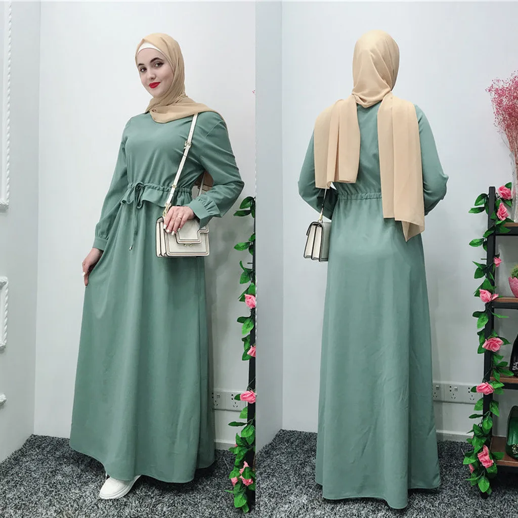 Модное мусульманское платье женская одежда ажурное длинное с вышивкой халат
