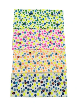 

p17279 2017 newest fashion yoga band Good stretch 100% cotton colors crystal and pearl headband WOMEN PLAIN headband headwear