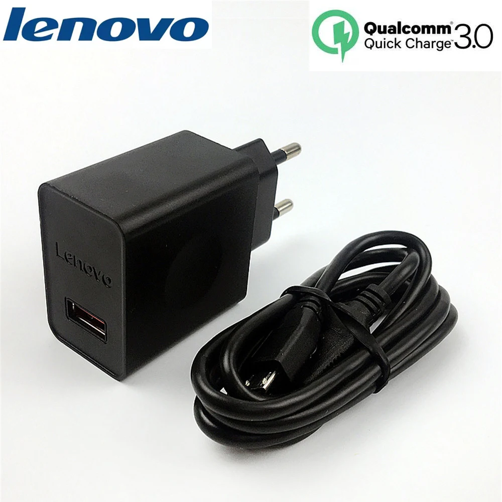 

For Lenovo QC3.0 12V2A Fast Charger EU Quick Charge Adapter Micro UsbCable For K5 Spelen S5 Pro K6 a536 k3 note p2 vibe p1 p780