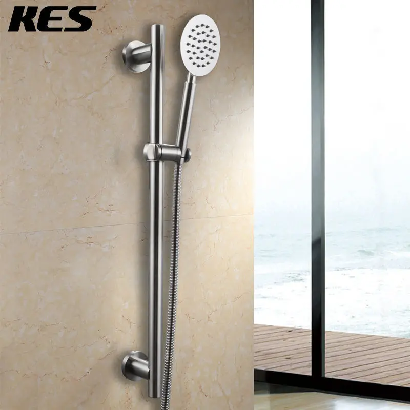 

KES ALL Metal SUS304 Stainless Steel Hand Shower Head with Adjustable Slide Bar, Brushed Finish, F205-2+KP151-2