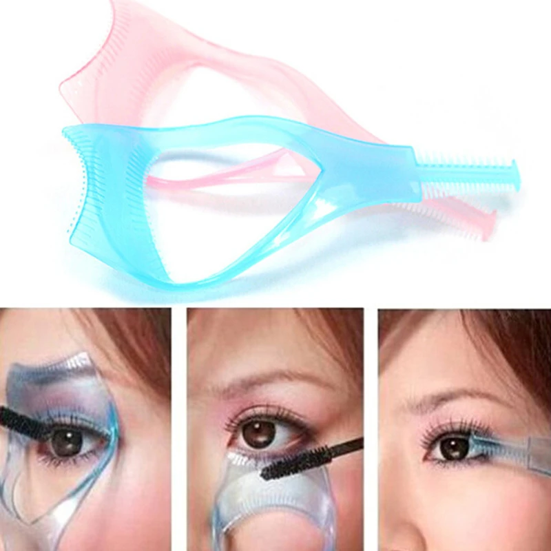 Dropshipping-Hot-Sale-3-in-1-Mascara-Shield-Guard-High-Quality-Eyelash-Comb-Applicator-Guide-Card