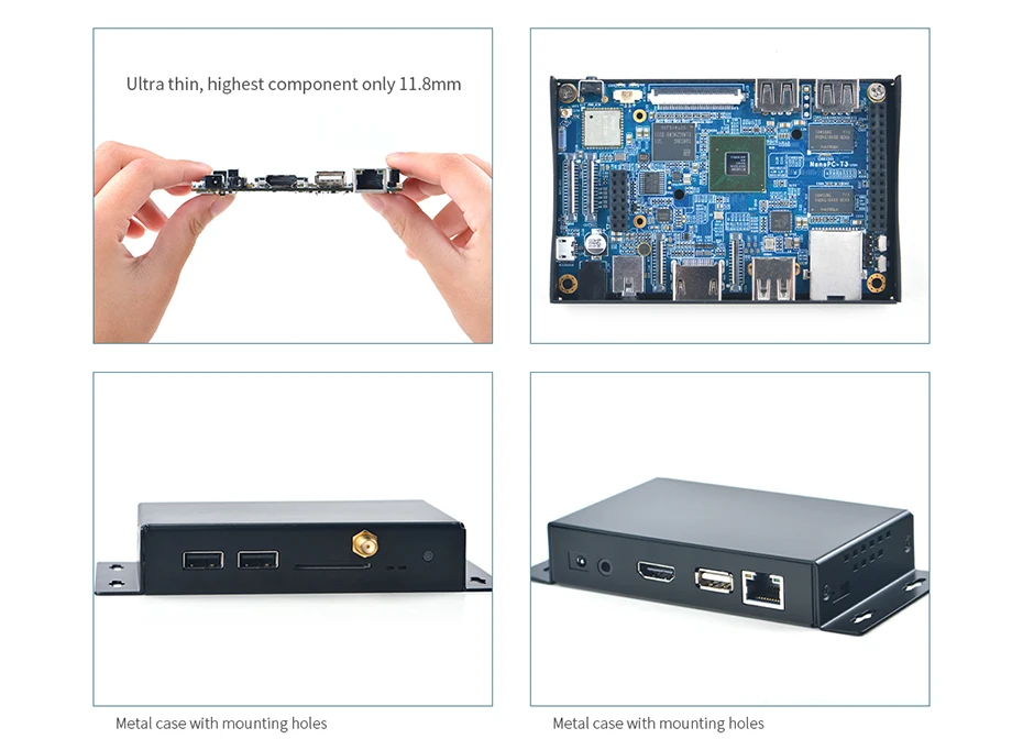 RealQvol FriendlyARM NanoPC T3 Plus макетная плата, S5P6818 Cortex-A53 1,4 ГГц+ 2 Гб DDR3+ 16 Гб eMMC, поддержка uboot/Android/Debian