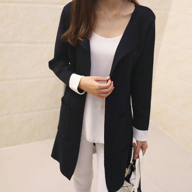 OHRYIYIE Autumn Winter Long Cardigan Sweater Women 2019 New Long Sleeve Knitted Cardigans Female Outerwear Coat Crochet Sweaters