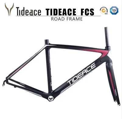 Clearance 2017-2018 Tideace aero Cadre Route Frameset Made in China Carbon Fiber Road Bike Frame Bicycle Frame 50/53/55cm 3
