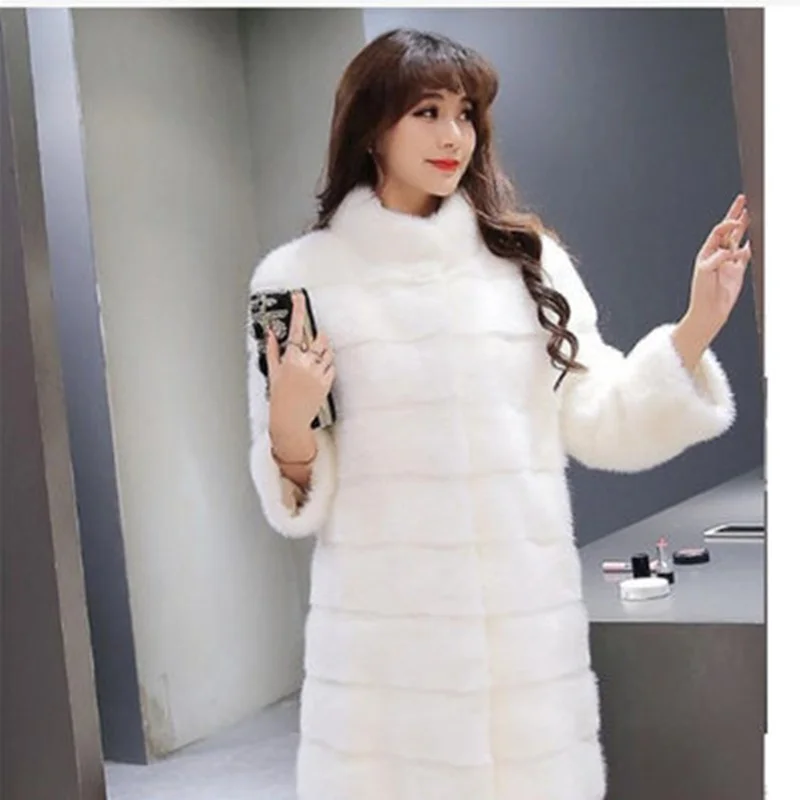 Plus Size S-4XL Luxury Women's Winter Coat 2018 Mink Fur Coats Warm Women Elegant Female Jacket Autumn Hooded Long Coat With Fur Plus Size S-4XL Luxury Women's Winter Coat 2018 Mink Fur Coats Warm Women Elegant Female Jacket Autumn Hooded Long Coat With Fur