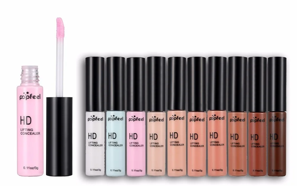 Popfeel 10 color Makeup Concealer Liquid concealer Convenient Pro eye cream Face Corrector for | Красота и здоровье