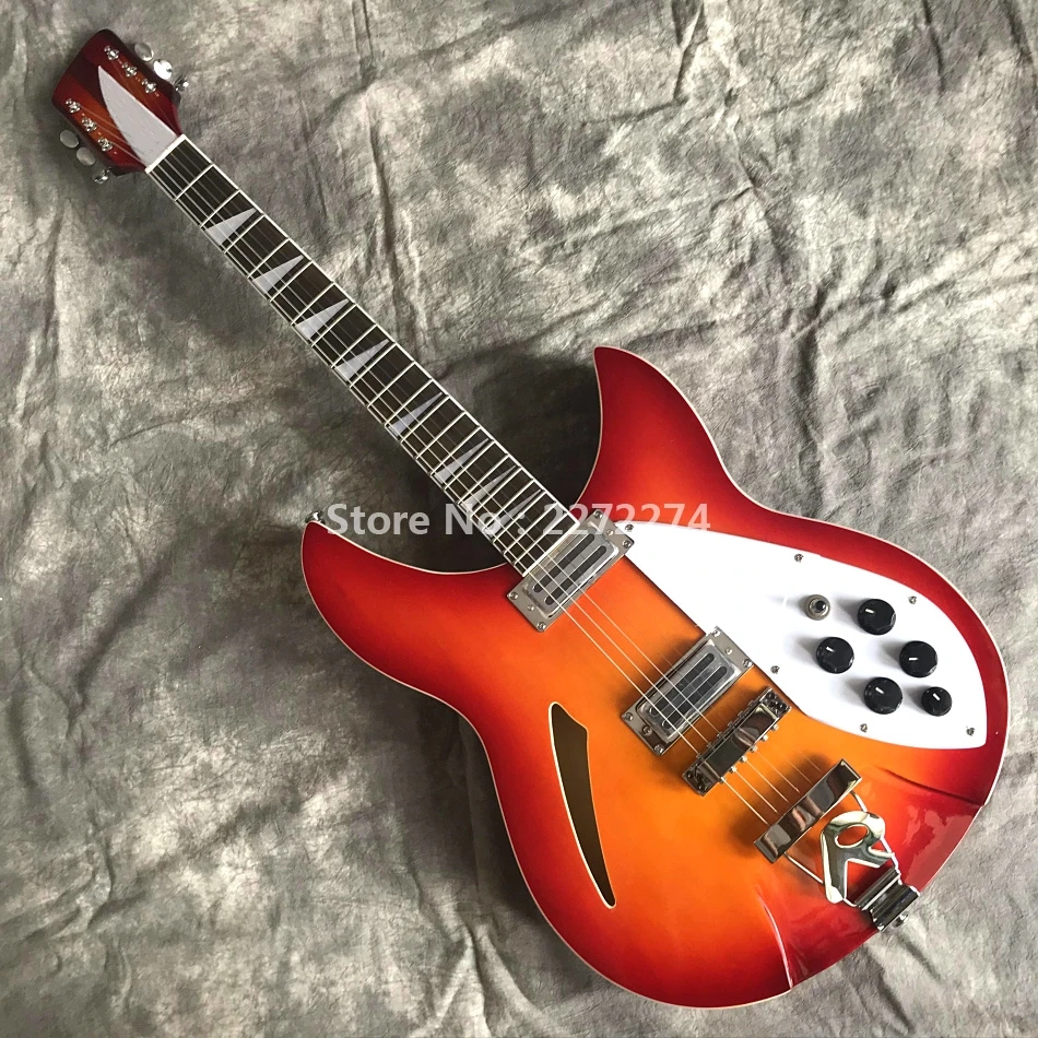 

Custom red rickenback 360 half hollow body 6 string jazz electric guitar Ricken guitar