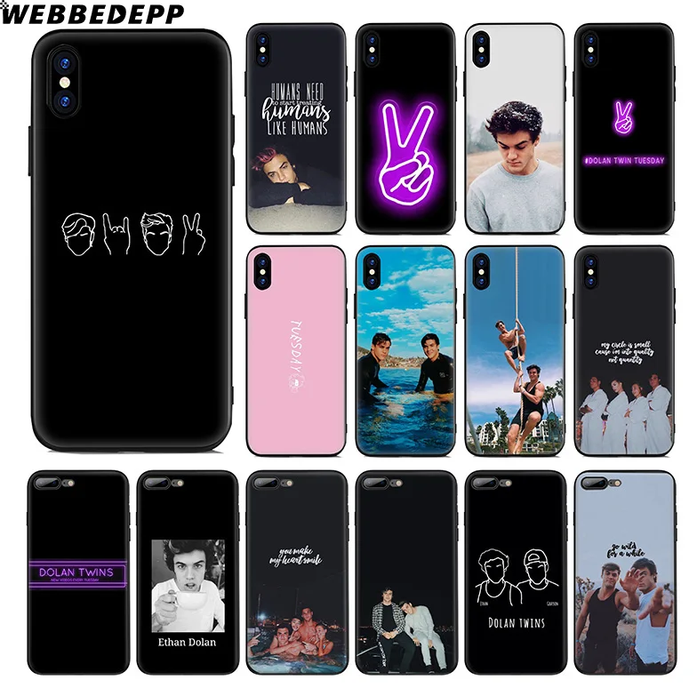 WEBBEDEPP Мягкий силиконовый чехол Dolan Twins для Apple iPhone 11 Pro Xr Xs Max X или 10 8 7 6 6S Plus 5 5S SE TPU |