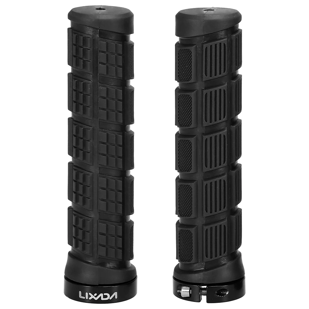 Lixada 2PCS Bike Handlebar Grips Anti-skid Lock-on Cycling Grips MTB Road Bike End Grips Bicycle Accessories - Цвет: Розовый