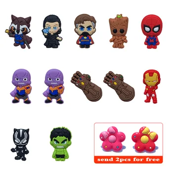 

Buy 12pcs, Get 2 Free Avener 3 Infinity War Cartoon PVC Brooches Pins Button Hot MovieBadges Shool Bag DIY Decor Kid Gift
