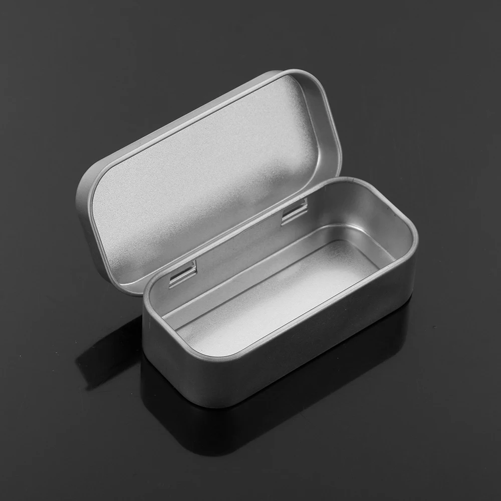 

1PC Metal Tin Silver Delicate Small Storage Box Case Organizer For Money Coin Candy Key Organization Storage Box organizer Case