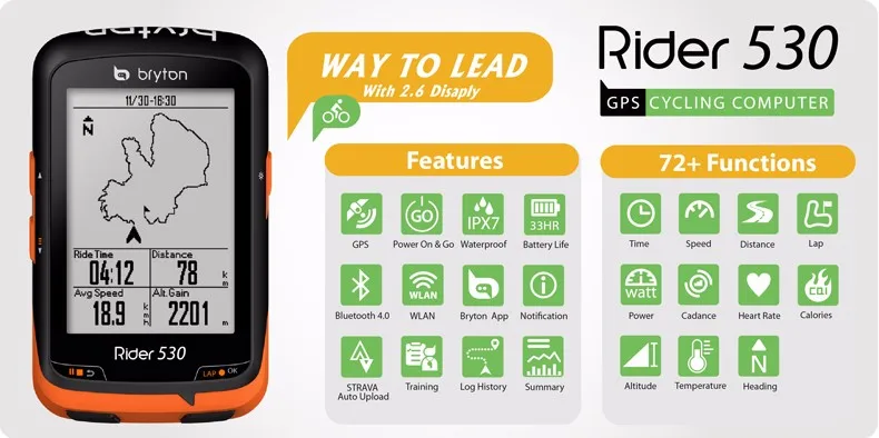 Bryton Rider 530 gps велосипедный компьютер для велоспорта и расширительное крепление ANT+ speed Cadence двойной датчик пульсометр горячая распродажа