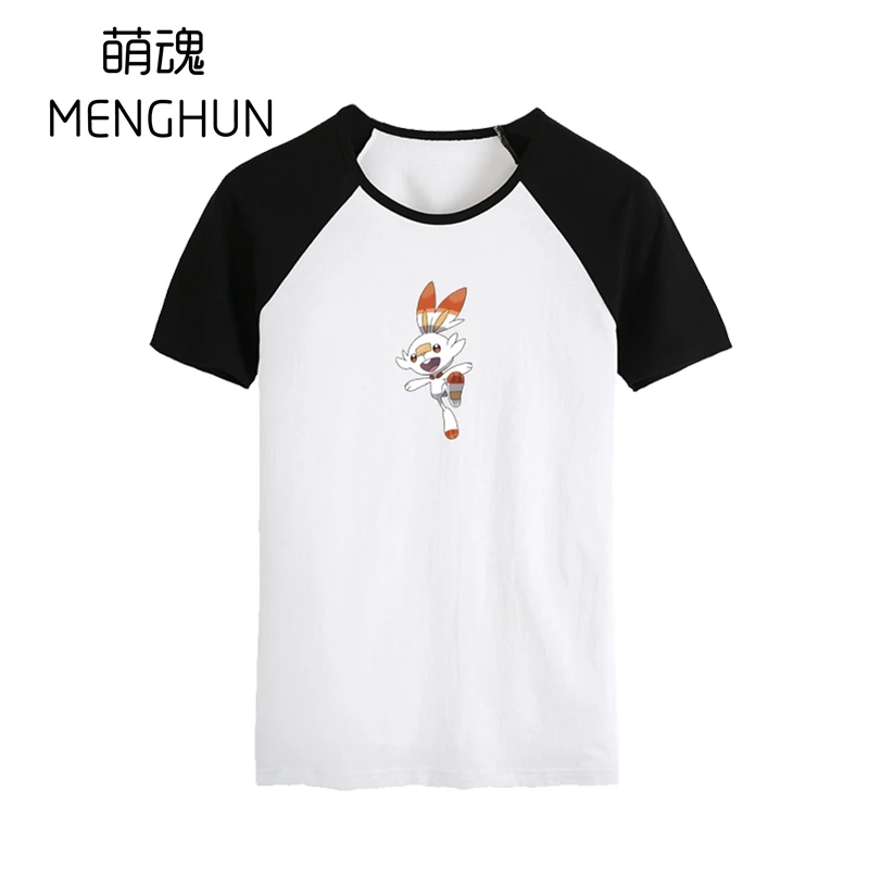 high quality Pokemon shield/Pokemon sword Scorbunny t shirts new game concept t shirts cartoon t shirt ac1406