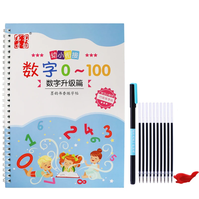 Pupils 0-100 digital Number Groove Calligraphy copybook for Kid Children Exercises Calligraphy Practice Book libros Pupils 0-100 digital Number Groove Calligraphy copybook for Kid Children Exercises Calligraphy Practice Book libros