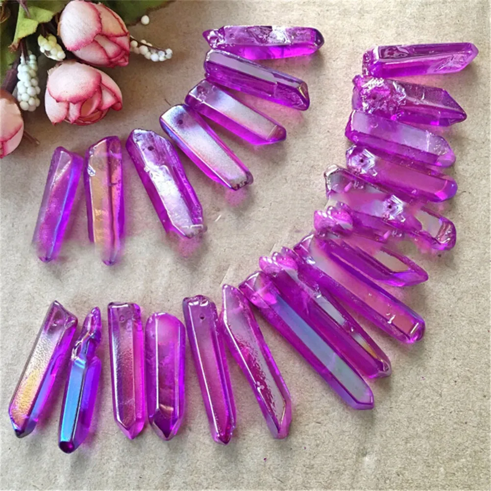 

2018 Hot Natural Fluorite Quartz Crystal Stone Colorful Home Decorative Stone Gift Necklace Rhinestone Irregular Charms Jewelry