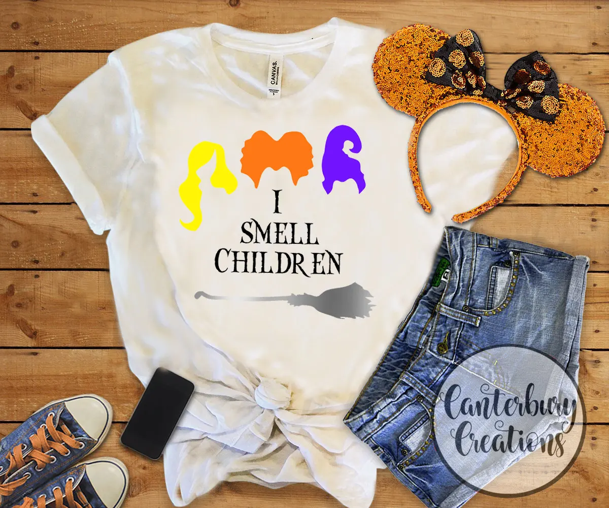 I Smell Children Shirt Acation Micky Shirts Hocus Pocus Halloween Sanderson Sisters Hocus Pocus Smell Children 2019