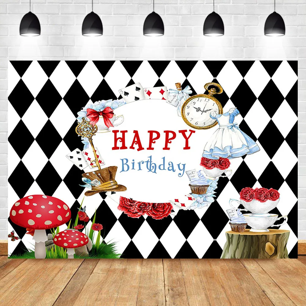 Tea Party With Donuts Birthday Banner Party Decoration Backdrop