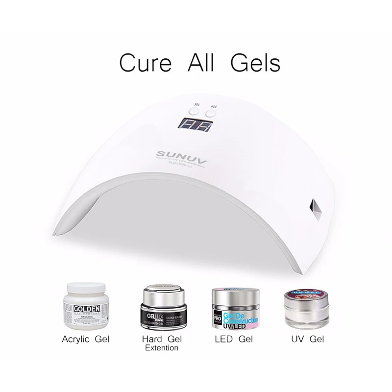  SUNUV SUN9x plus UV LED Nail Dryer 36W LED Lamp Nail Curing Gel Polish with LCD Timer Button Sensor