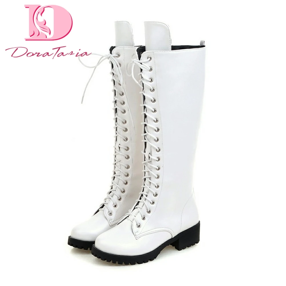 

Doratasia brand new Fashion large size 34-43 trendy boots women's Shoes Woman Boots women knee-high Boots Woman boots