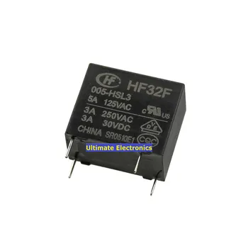 

10pcs HF32F-005-HSL3 relay JZC-32F-005-HSL3 4-pin group of normally open 3A high sensitivity