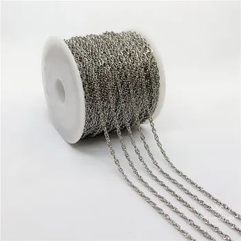 

5/10/20M/Lot Stainless Steel Chain Corrugated Wide 1.8mm Twisted Chain Metal Jewelry Accessories DIY Shoes And Hats Decorations