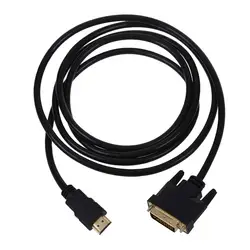 Черный 6FT/2 м Мужчина HDMI к DVI Мужской кабель
