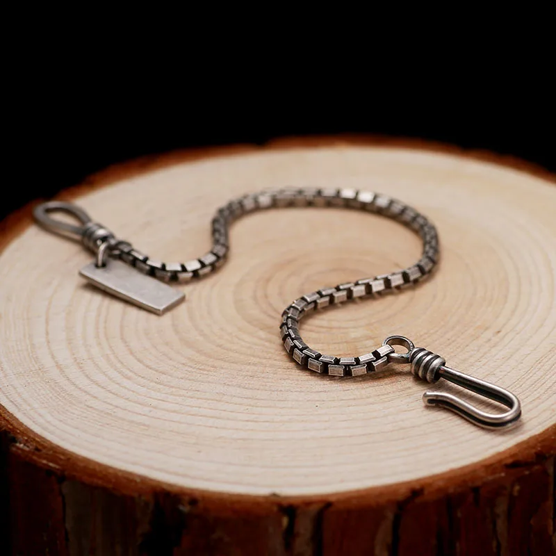 Zabra 925 серебро 2 мм лакомство тонкость Box браслет-цепочка Для женщин Для мужчин Lover тайский серебряный Винтаж Панк ручной Для женщин ювелирные изделия