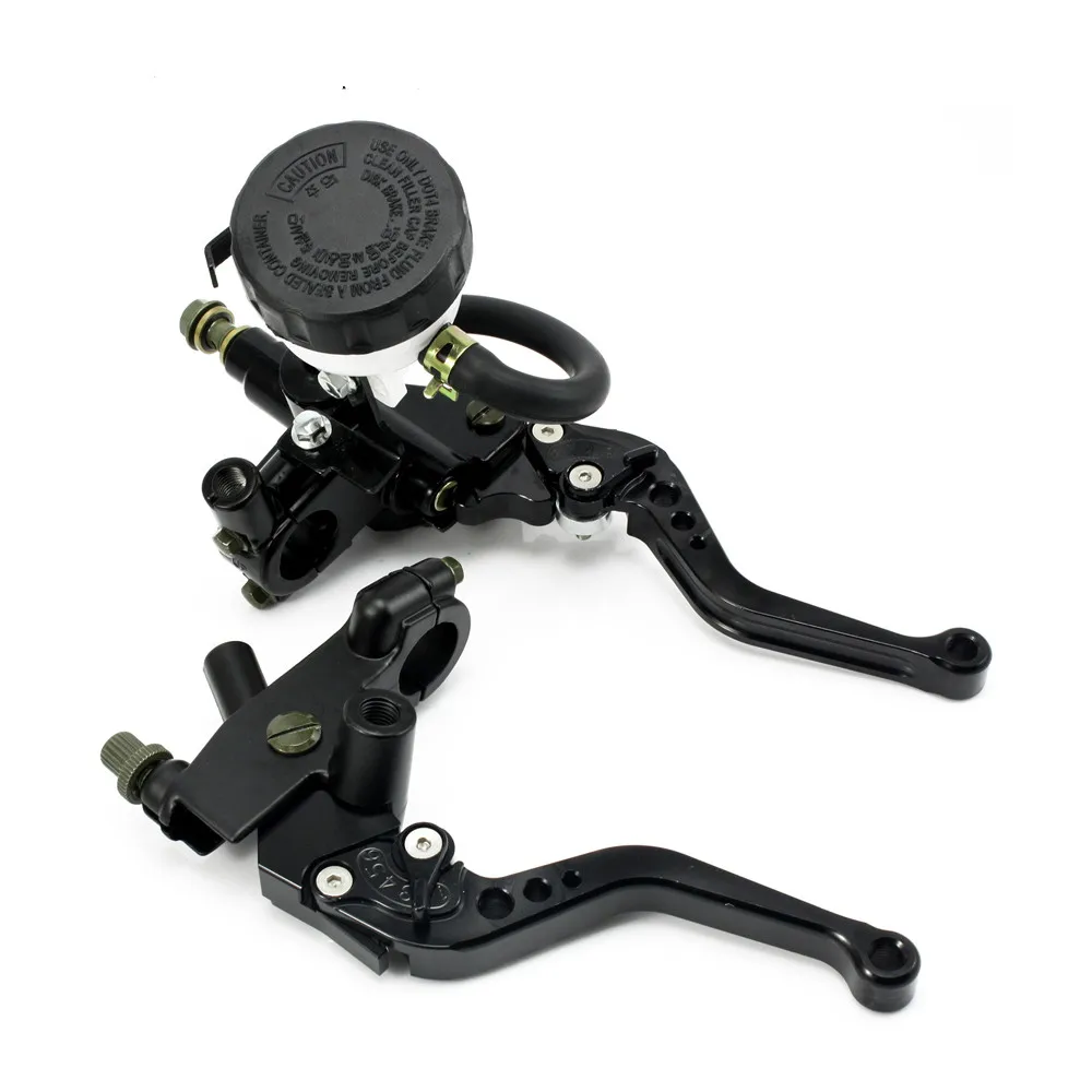 

Universal 7/8" 22mm 125-400cc Black Adjustable Motorcycle Brake Clutch Master Cylinder Reservoir Levers Set For Triumph D25