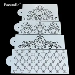 Facemile 4 шт./компл. шаблон формы для выпечки инструмент кружевное платье принцессы подарок кекс печенье трафарет для мастики подарочные рамки